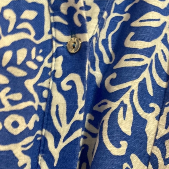 ZARA Short Sleeve A Line Dress Midi Length Cotton Linen - Picture 3 of 4